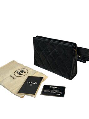 Chanel Quilted Caviar Belt Bag / Waist Bag